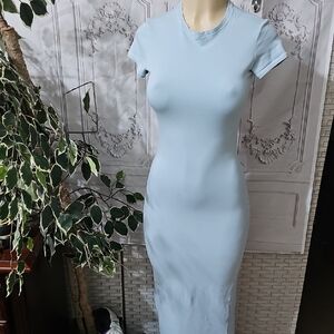 SKIMS Light Blue New Vintage Midi Dress S/P/CH